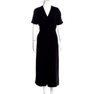 Black V neck jumpsuit